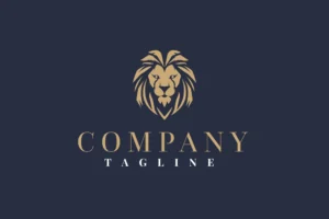 Lion logo representing strong brand messaging and memorable taglines.