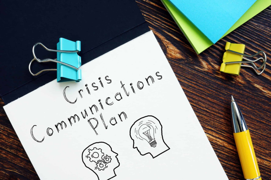 Crisis communications plan for effective emergency response and reputation management.