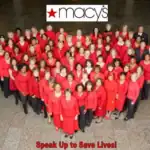 Macy's Team at Windward Design Group Macy's team photo at Windward Design Group, diverse group in red attire.